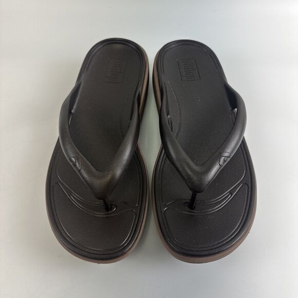 FitFlop Relieff Recovery Toe Post Sandals Brown Slip On EVA Comfort Womens 10 - Picture 4 of 11